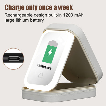 Compact Makeup Vanity With LED Mirror